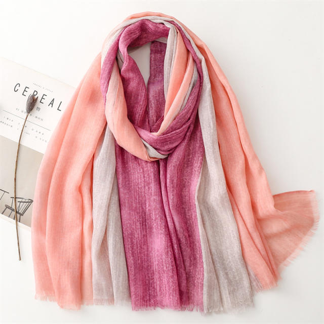 Personality color matching thin summer beach scarf