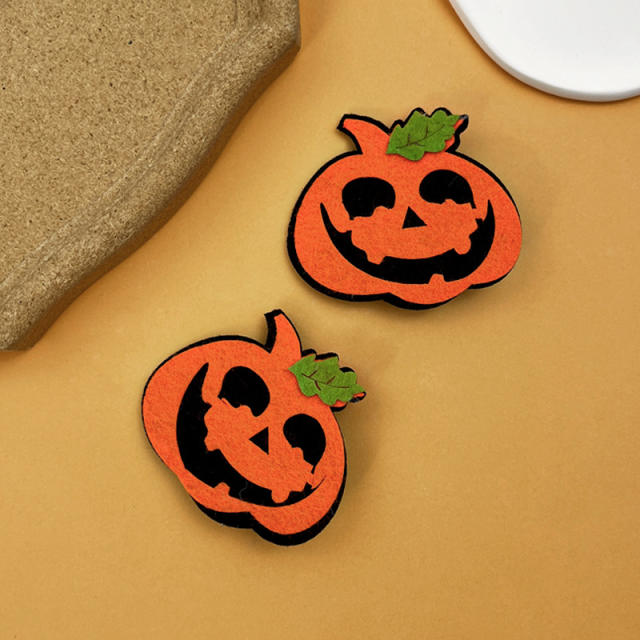 Halloween spider pumpkin ghost hair clips set