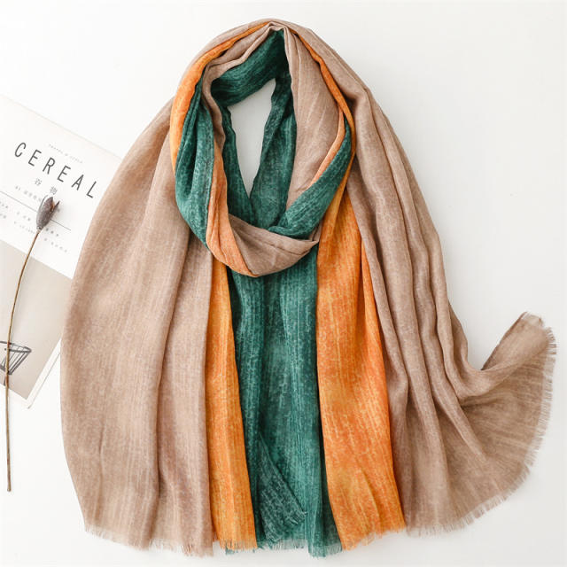Personality color matching thin summer beach scarf
