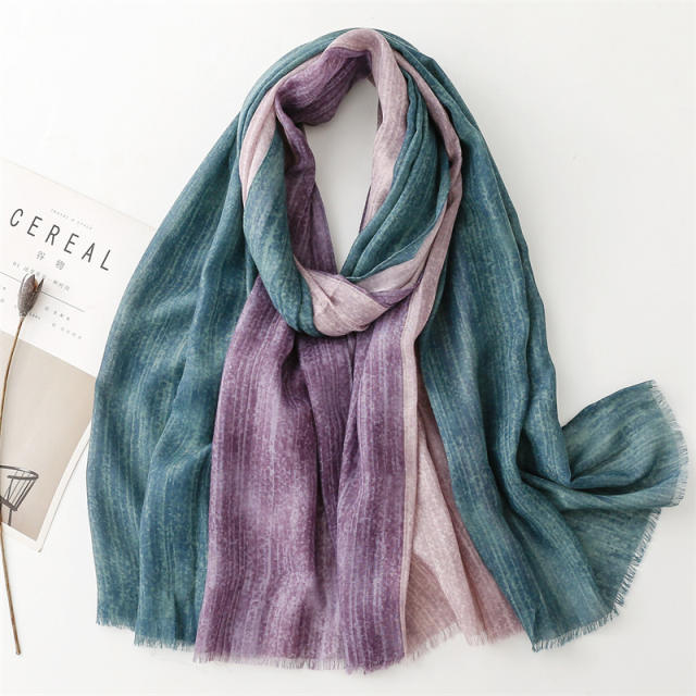 Personality color matching thin summer beach scarf