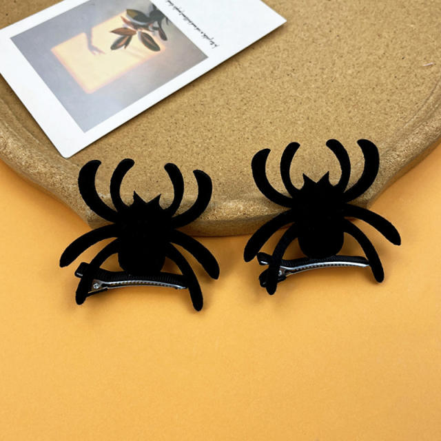 Halloween spider pumpkin ghost hair clips set