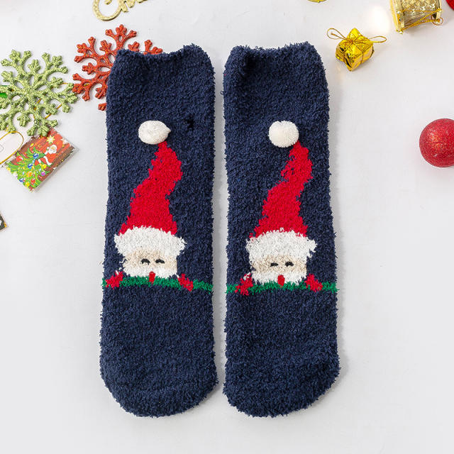 Christmas Coral velvet warm socks