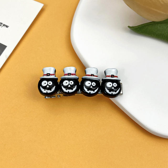 Funny pumpkin ghost halloween duckbill hair clips