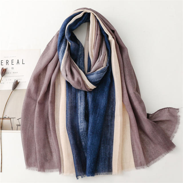 Personality color matching thin summer beach scarf