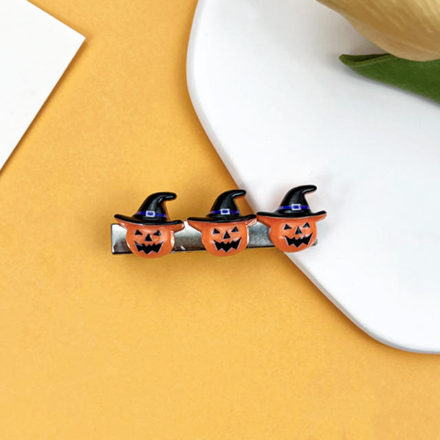 Funny pumpkin ghost halloween duckbill hair clips