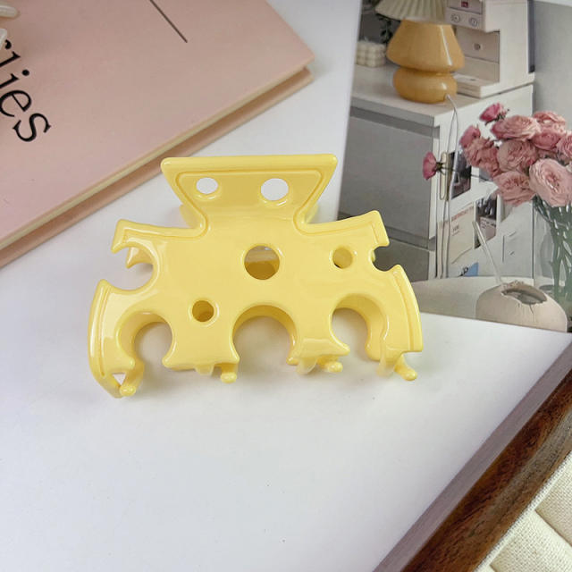 Funny cheese design cute hair claw hair clips