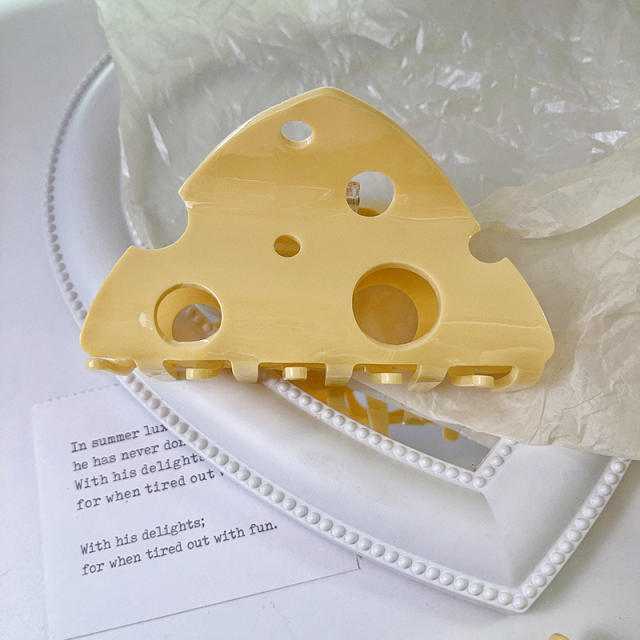 Funny cheese design cute hair claw hair clips