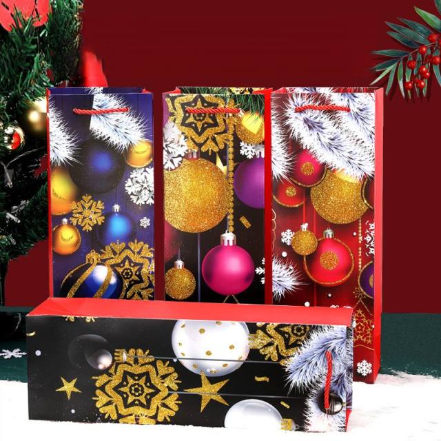 Christmas red wine packing paper bag 1pcs price