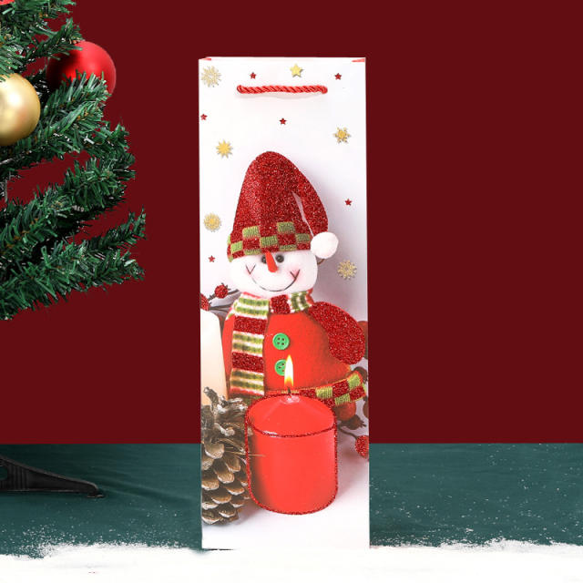 Christmas red wine packing paper bag 1pcs price