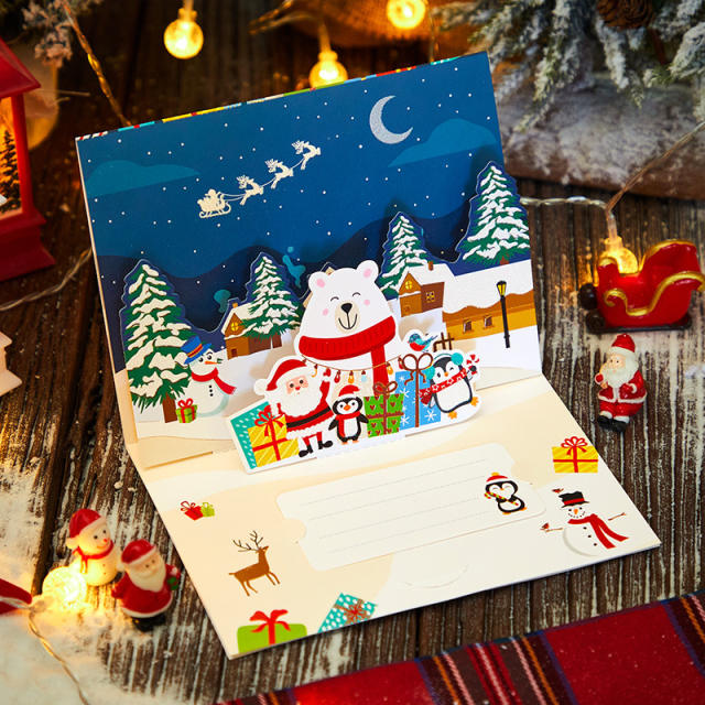 Creative 3D christmas greeting cards gift cards