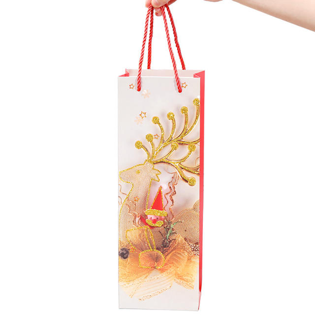 Christmas red wine packing paper bag 1pcs price