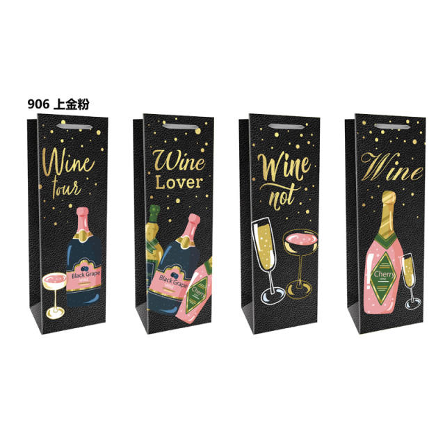 Christmas red wine packing paper bag 1pcs price