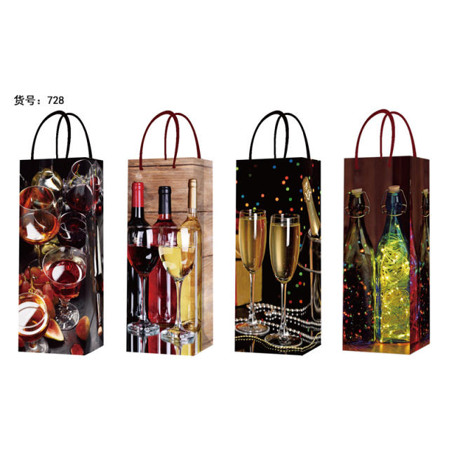 Christmas red wine packing paper bag 1pcs price