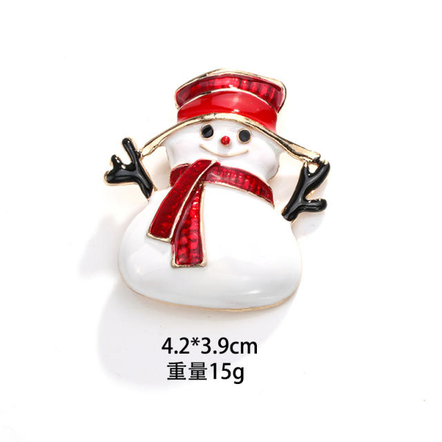 Christmas new year enamel metal brooch