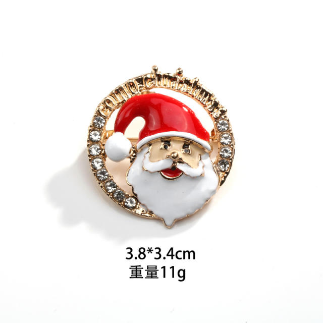 Christmas new year enamel metal brooch