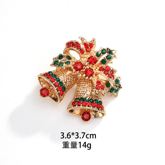 Christmas new year enamel metal brooch