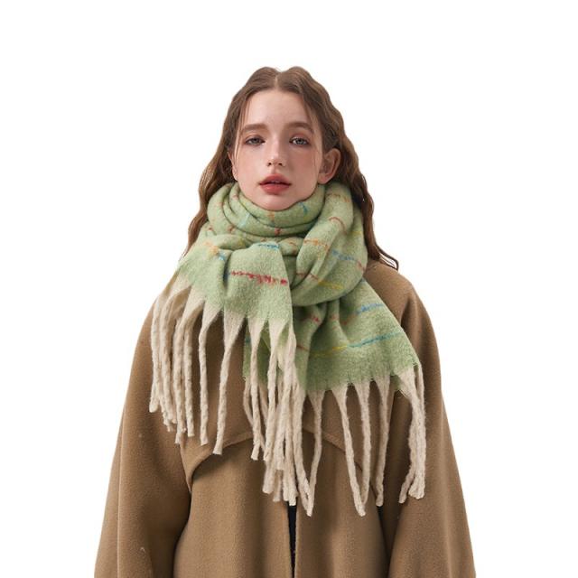 Winter autumn Gradient color warm scarf