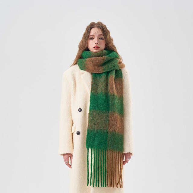 Winter autumn Wool mohair long warm scarf