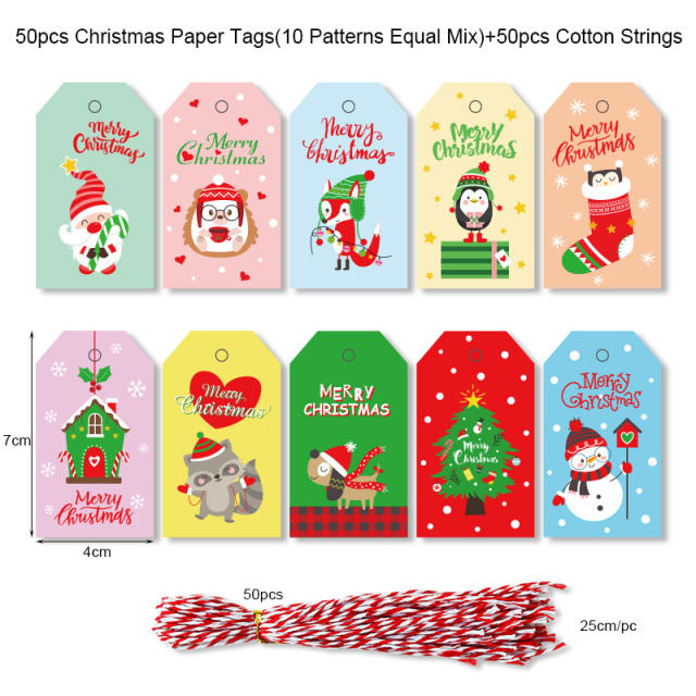 Color painting kraft paper christmas small card set
