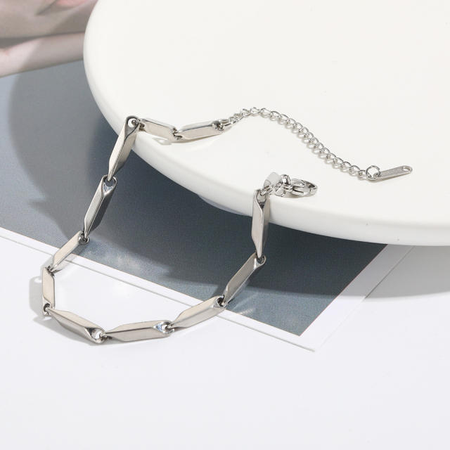 Easy match stainless steel chain bracelet for men women