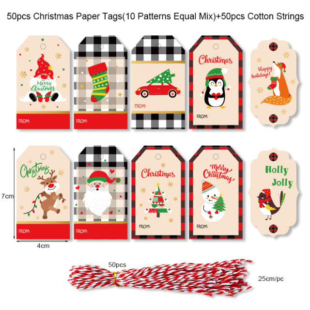 Color painting kraft paper christmas small card set