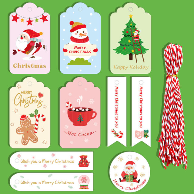 Color painting kraft paper christmas small card set