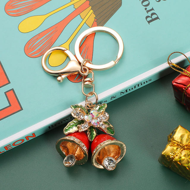 Creative cute christmas metal keychain