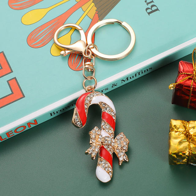 Creative cute christmas metal keychain