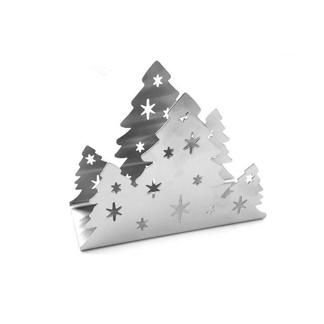 Hot sale christmas tree design stainless steel napkin holders