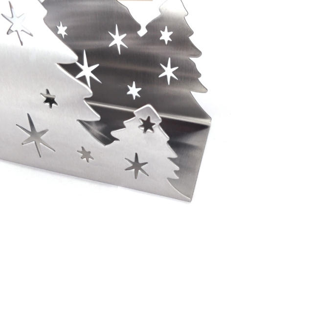 Hot sale christmas tree design stainless steel napkin holders