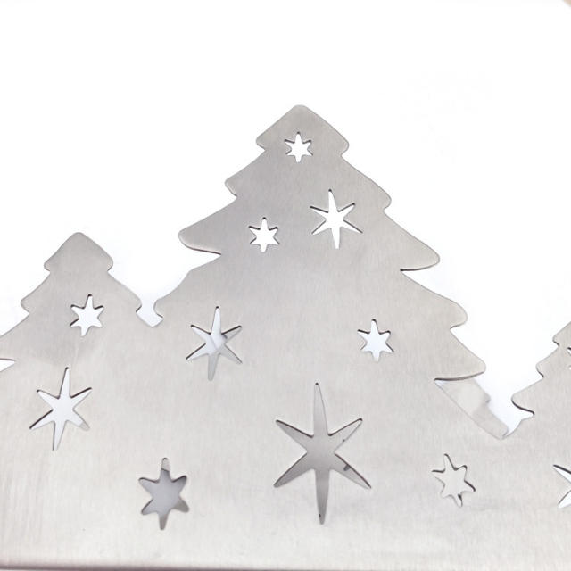 Hot sale christmas tree design stainless steel napkin holders