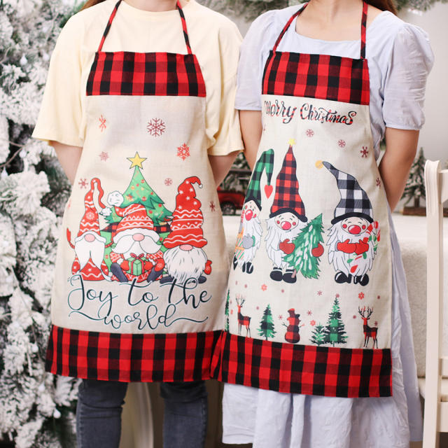 Christmas accessory supply Linen Christmas apron