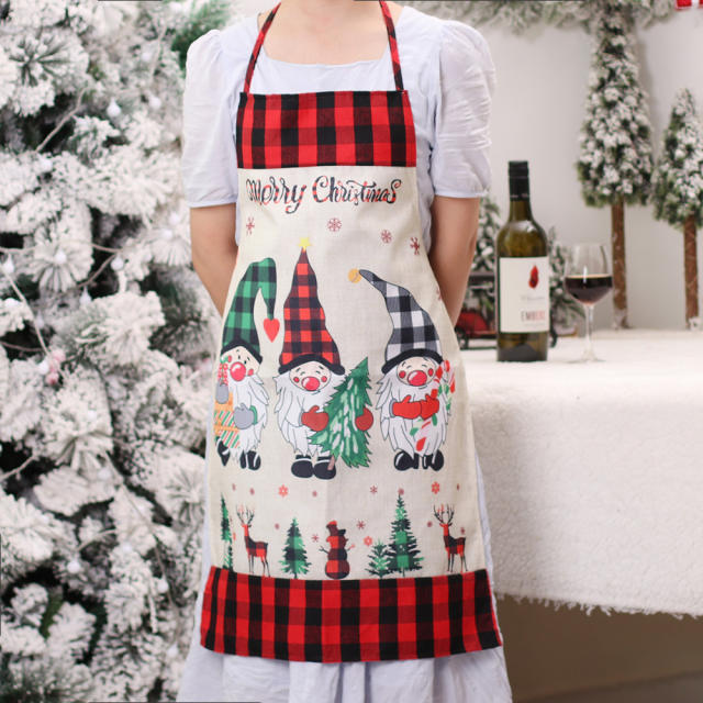 Christmas accessory supply Linen Christmas apron