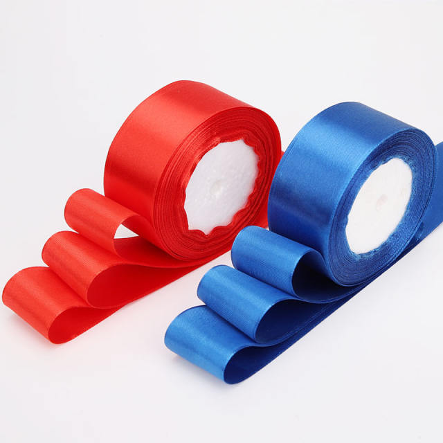 4cm plain color stain ribbon wedding festival gift packing 25 yard