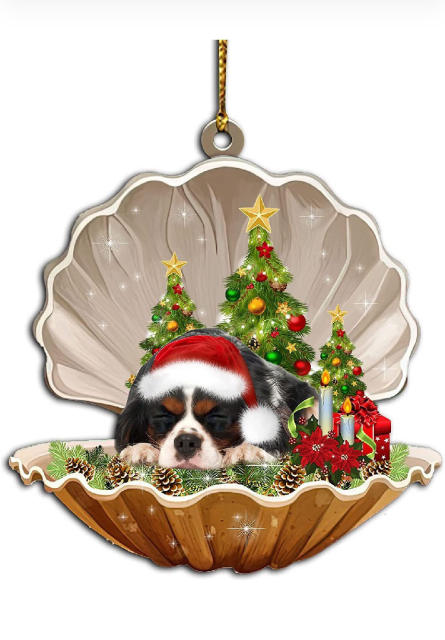 Cute acrylic material Puppy Shell christmas tree pendant christmas supplies