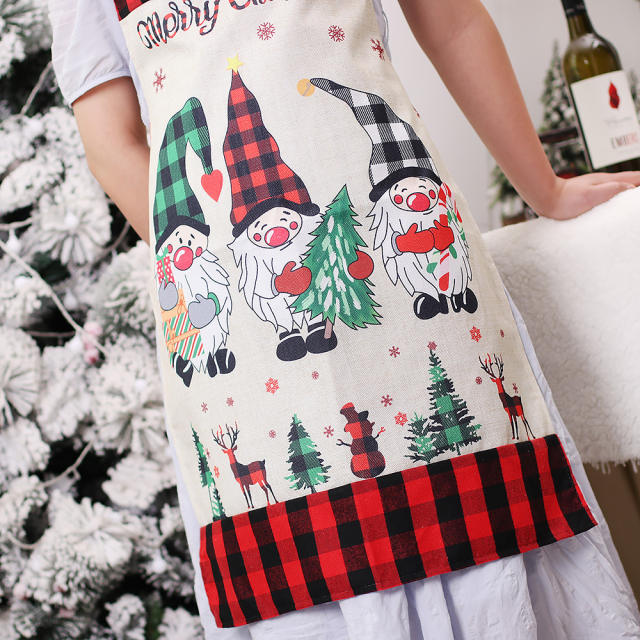 Christmas accessory supply Linen Christmas apron