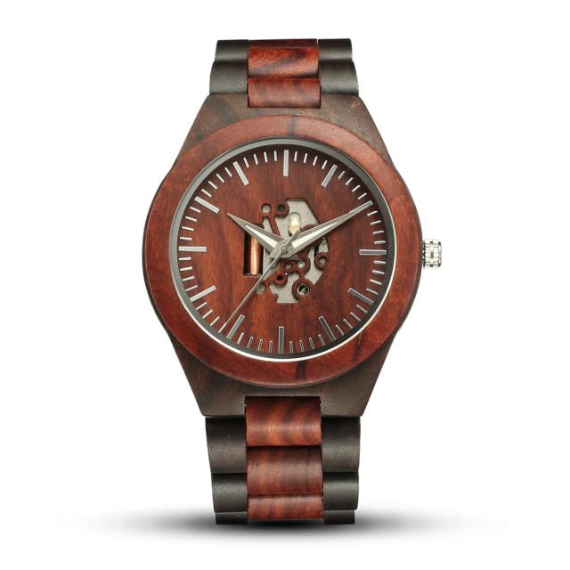 Hollow out business wooden watches