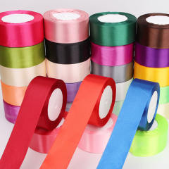 4cm plain color stain ribbon wedding festival gift packing 25 yard