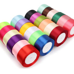 4cm plain color stain ribbon wedding festival gift packing 25 yard