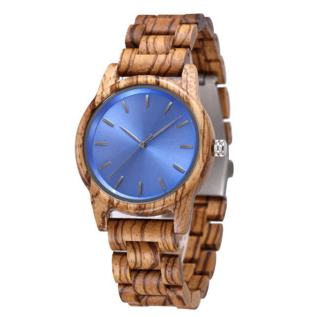 Elegant wooden material couples quartz watch