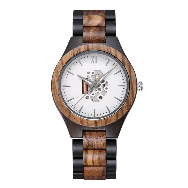 Hollow out business wooden watches