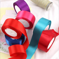 4cm plain color stain ribbon wedding festival gift packing 25 yard
