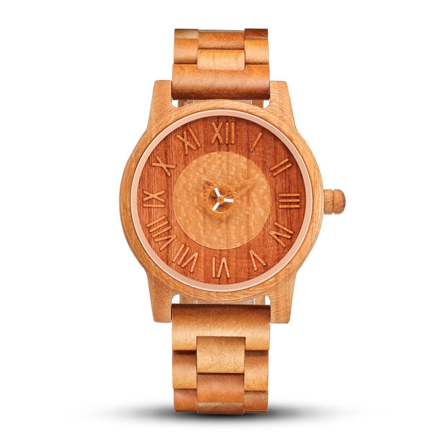 Hot sale wooden strap couples Quartz Watch