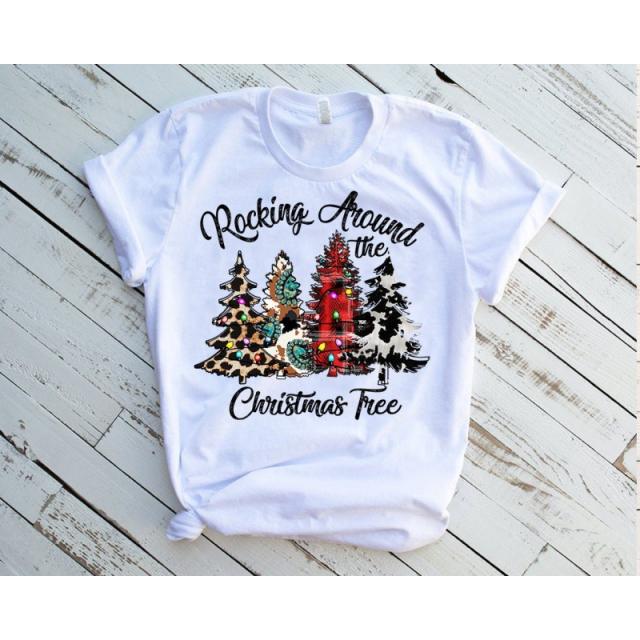 Merry Christmas women t-shirtt christmas supplies