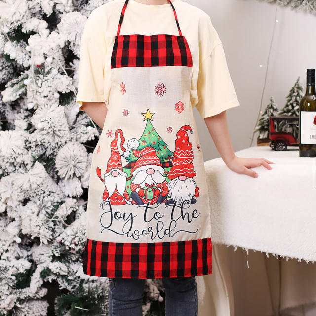 Christmas accessory supply Linen Christmas apron