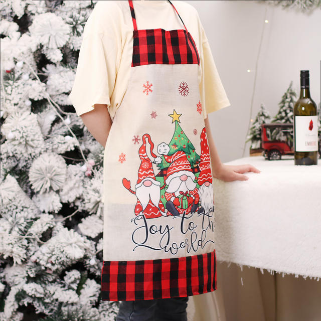 Christmas accessory supply Linen Christmas apron