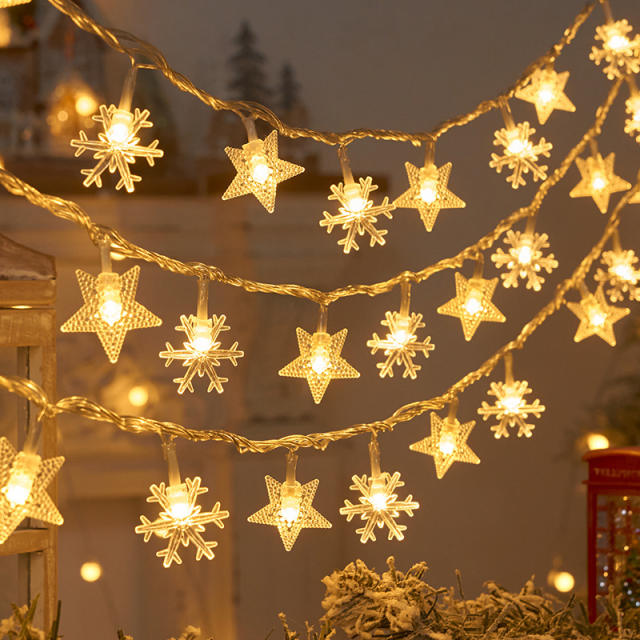 Christmas home decoration star design string lights