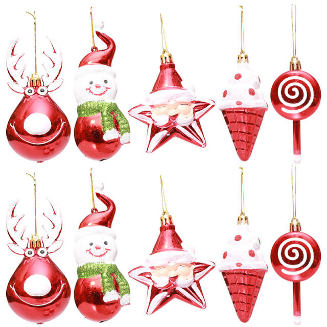 Red color santa candy christmas decoration christmas tree decoration accessory