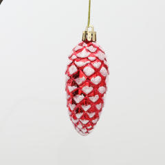 Plastic material christmas pinecone decoration christmas tree supplies