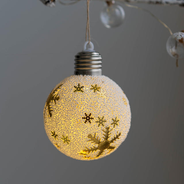 Christmas decoration light ball snowflake ball christmas tree decoration accessory